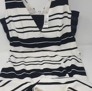 Black and white bandeau dress